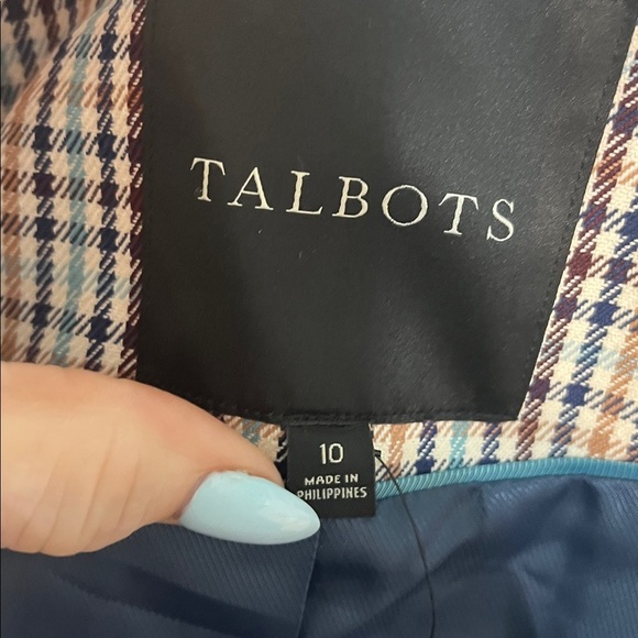 Talbots Mac Lined Jacket NWT Plaid Checkered Hidden Buttons Back Pleat Pockets - Picture 8 of 12